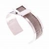 PULSERA DE PLATA DE 950 CON HILOS DEL MISMO METAL TEJIDOS EN TELAR