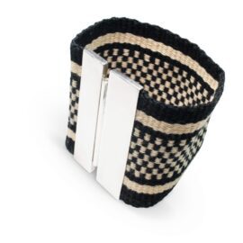 PULSERA TEJIDA EN TELAR CON HEBILLA DE PLATA DE 950