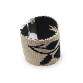 PULSERA TEJIDA EN TELAR CON HEBILLA DE PLATA DE 950