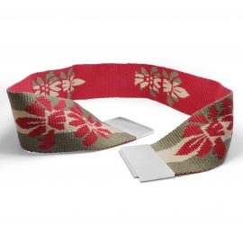 Cinturón de hilo de algodón tejido en telar con hebilla de plata de 950. Justicia