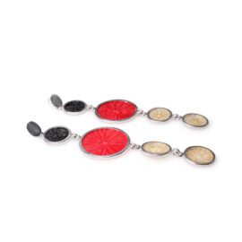 AROS DE PLATA DE 950 CON TEJIDOS DE HILOS DE CRIN